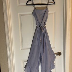 Purple Snow brand ,  Size Medium Color Gray and White Stripe… Jumpsuit